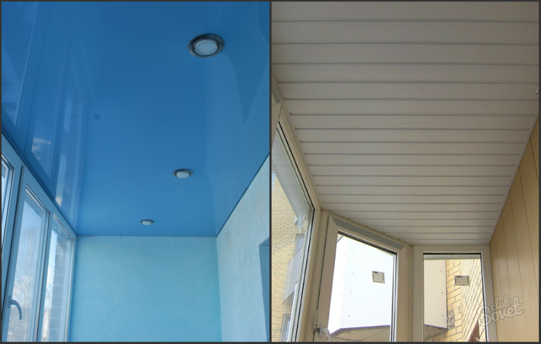 How to make a ceiling on the balcony