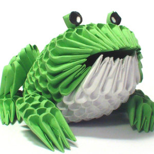 Photo how to make a frog from paper yourself