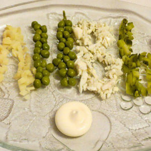 Stock Foto Recette de salade classique Olivier