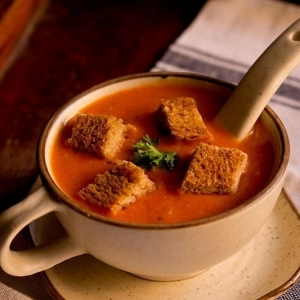 Stock Foto juha od rajčice pire - klasični recept