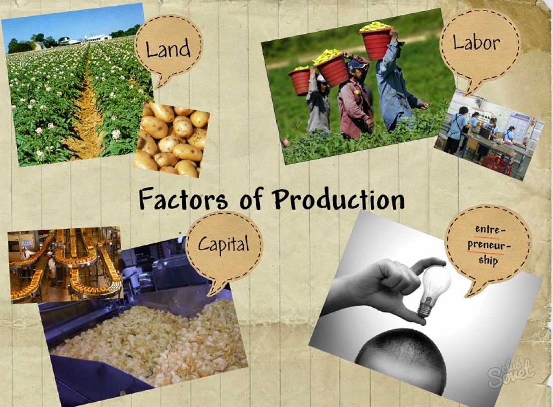 Что относится к факторам производства?