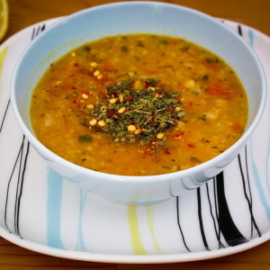 Stock Foto How to cook Turkish soup