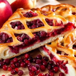 Склад Foto торта с Lingonberry - Рецепта