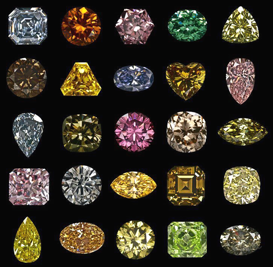 Colored diamonds