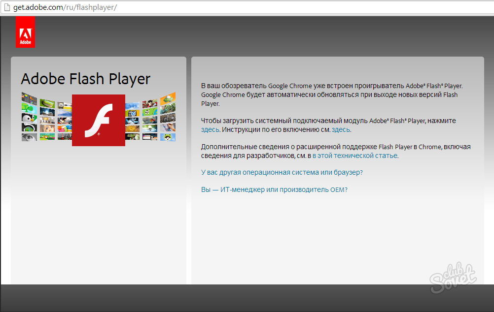 Flash player is on chrome