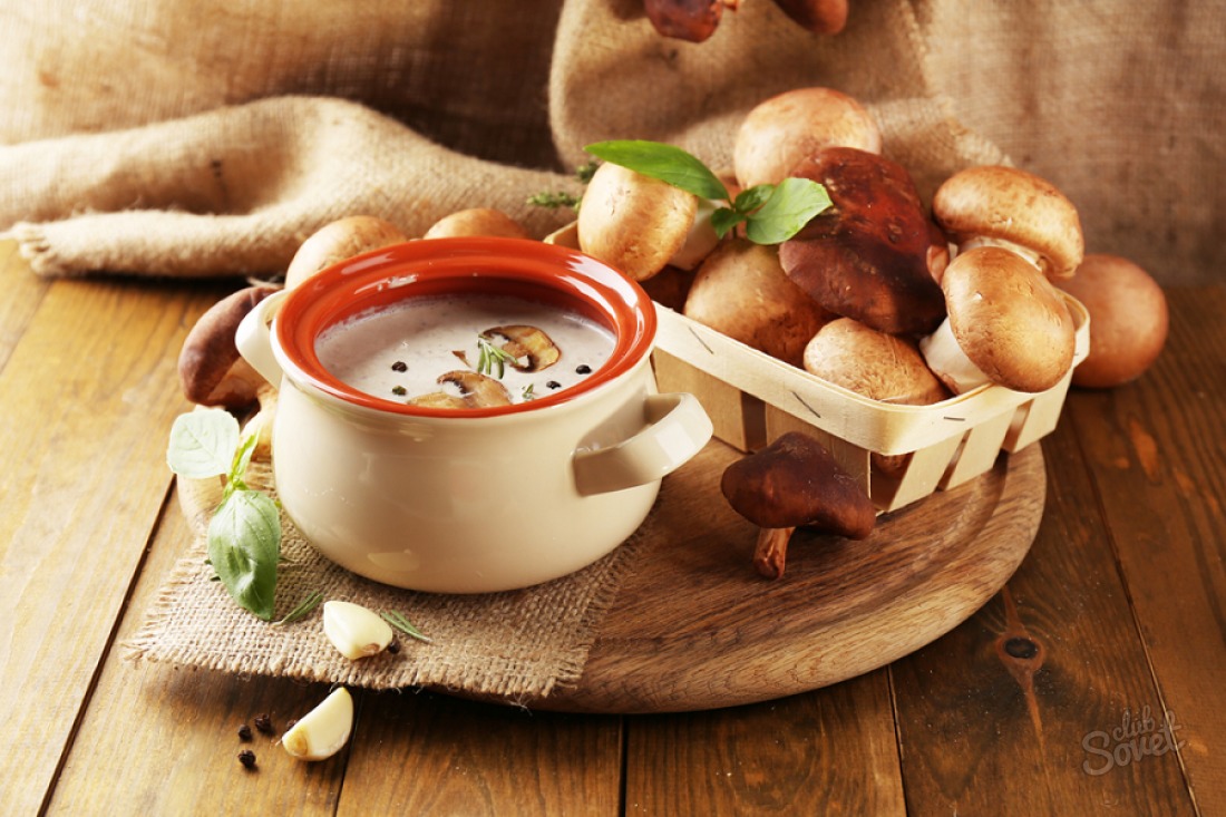 Σούπα από Champignon με πατάτες - μια συνταγή βήμα προς βήμα