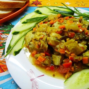 Photo How to cook vegetable stew with zucchini?