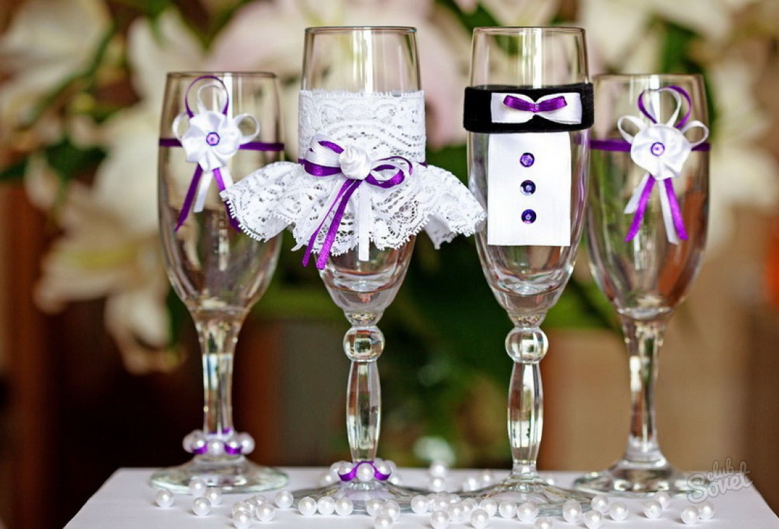 Cara menghias kacamata untuk pernikahan