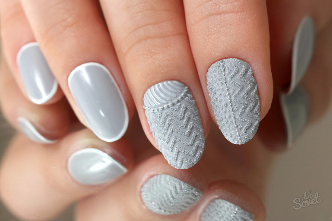 How to make a knitted manicure?
