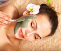 Blue clay mask for face