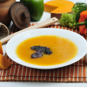 Fotografia de Stock Receita clássica de sopa de abóbora