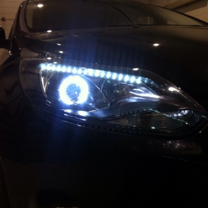 How to put a lens in the headlight