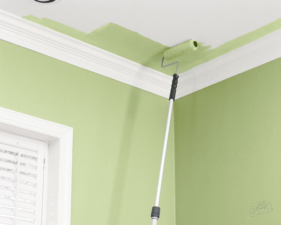 How to paint the ceiling of water-mounted paint