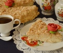 Napoleon -Kuchen mit Pudding - Rezept