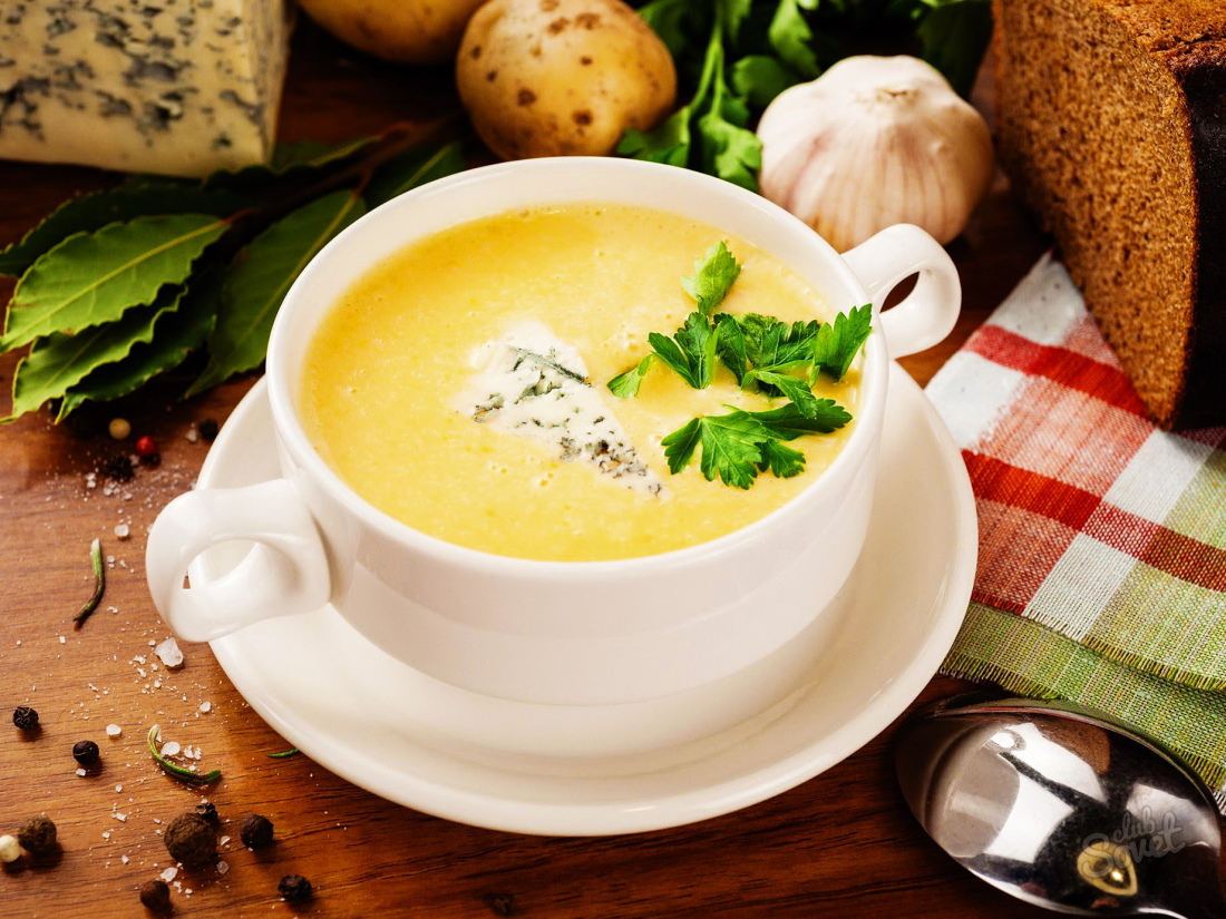Cara memasak sup keju dari keju meleleh