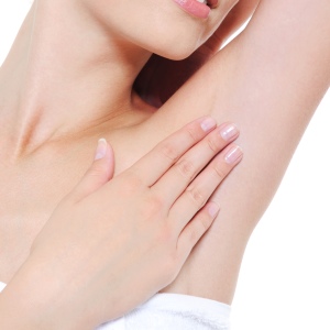 Stock Foto Inflammation of lymph nodes under the arm - treatment