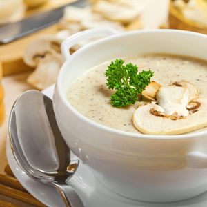 Фото рецепт супа-пюре из шампиньонов со сливками