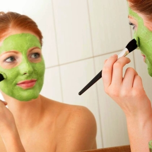 Stock Foto Facial mask from parsley