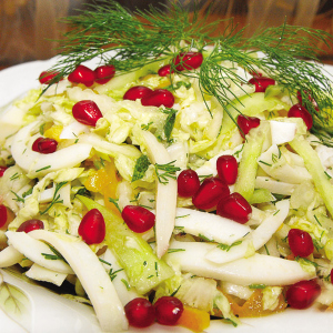 Stock Foto Salad from Beijing Cabbage - Recipes
