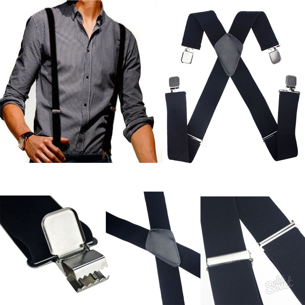 ฟรี Delivery-for-for-Panov ทนทาน - clip-on-x-suspenders- ที่ปรับได้