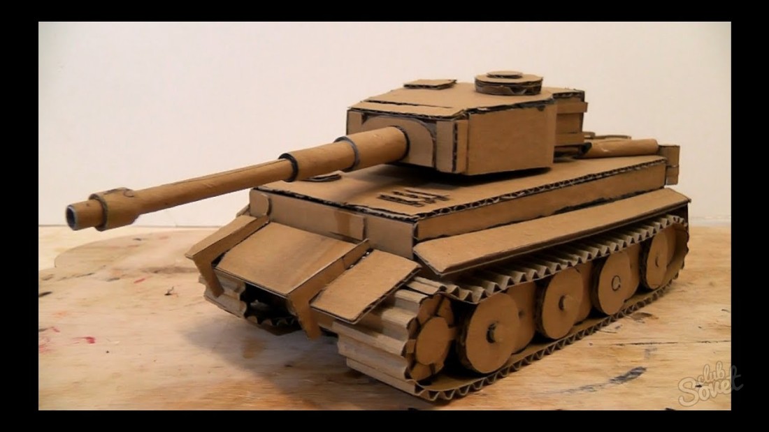 How to make a tank made of cardboard?