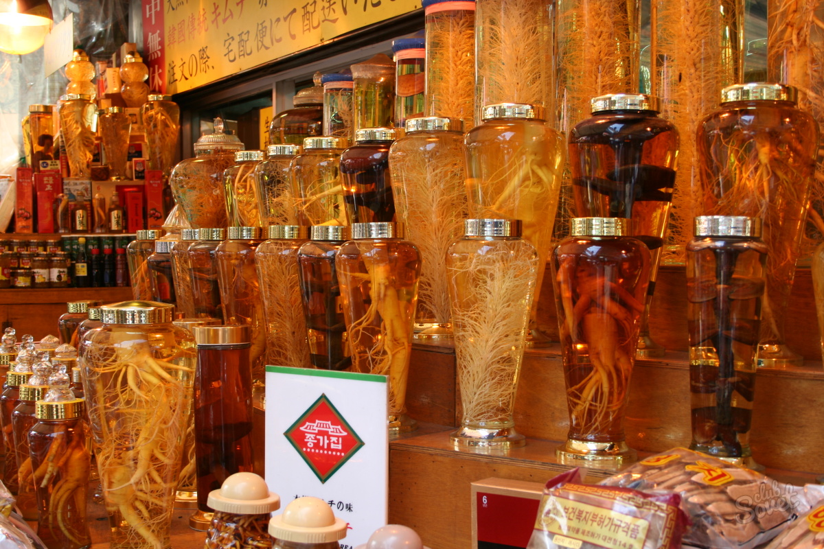 Market-plant-in-seul-ginseng