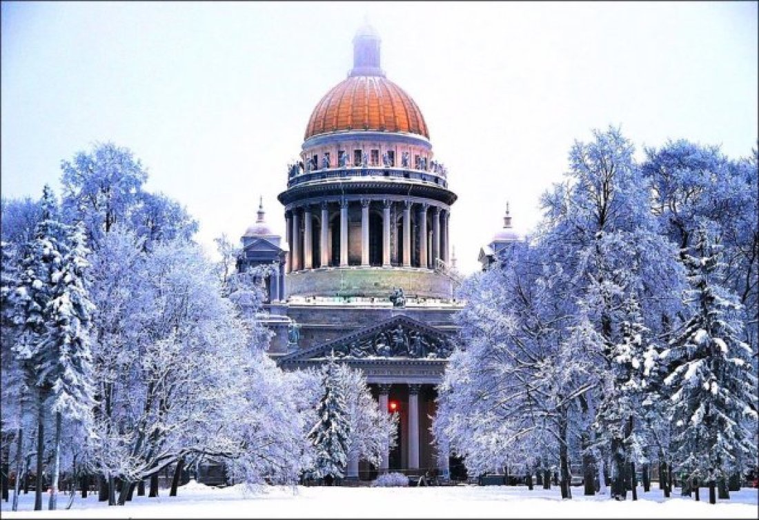 Wohin im Winter in St. Petersburg gehen kann