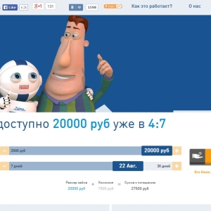 Микрокредита на мрежи Заимо.ру.