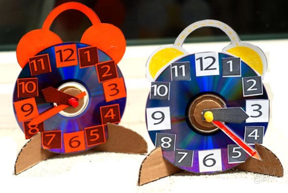 Игры делаем часы. Часы из диска для детей. Часы из картона. Часы своими руками для детей. Часы своими руками в детский сад.