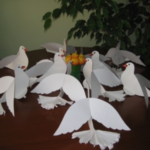 Photo how to make pigeon from paper