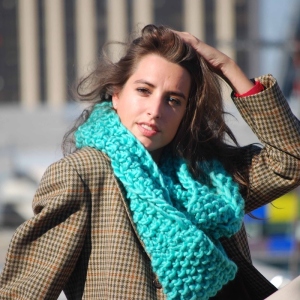 How to knit a crochet scarf