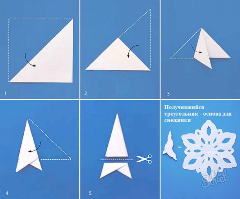 كيف لتفعل من الورق ندفة الثلج مع اليد