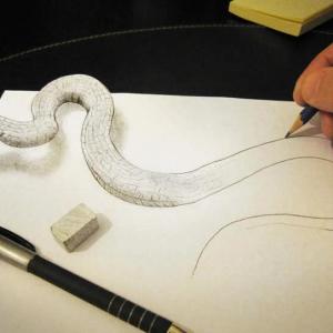 Photo how to draw 3d drawing