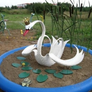 Photo how to make a swan tire