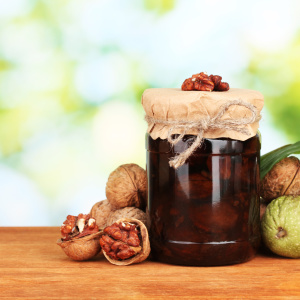 Stock photo Jam z zeleného ořechu