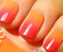 Ombre on nails varnish