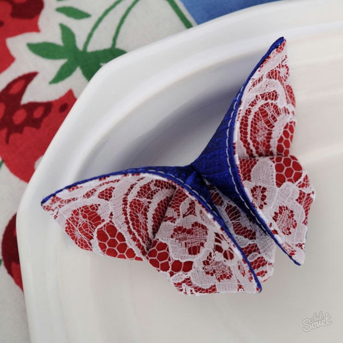 How to make a butterfly from the fabric