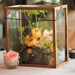 Stock Foto How the terrarium is arranged for flowers