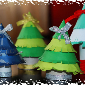Photo how to make a Christmas tree out of paper