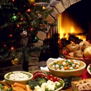 Fotografija Kaj lahko jedo v božičnem mestu