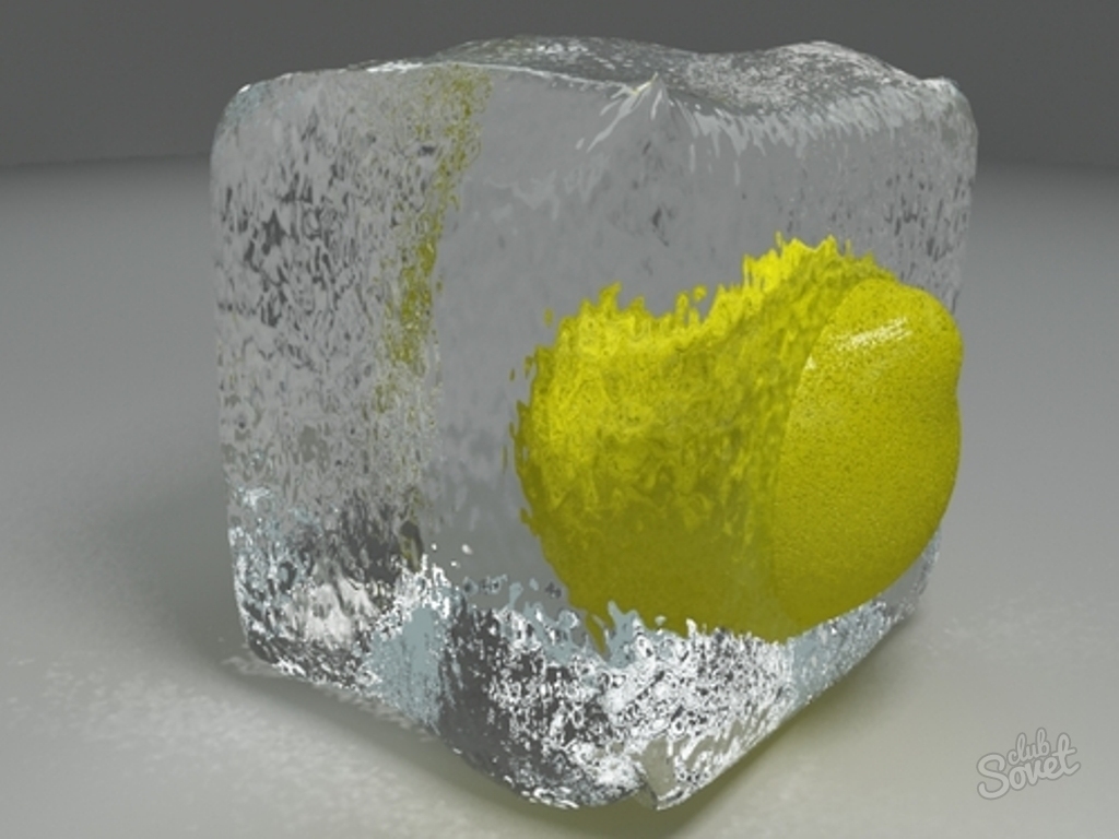 Ice with lemon