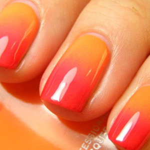Ombre on nails varnish