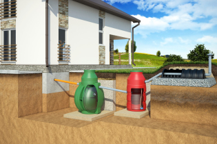 Як зробити каналізацію в приватному будинку, якщо близько грунтові води?