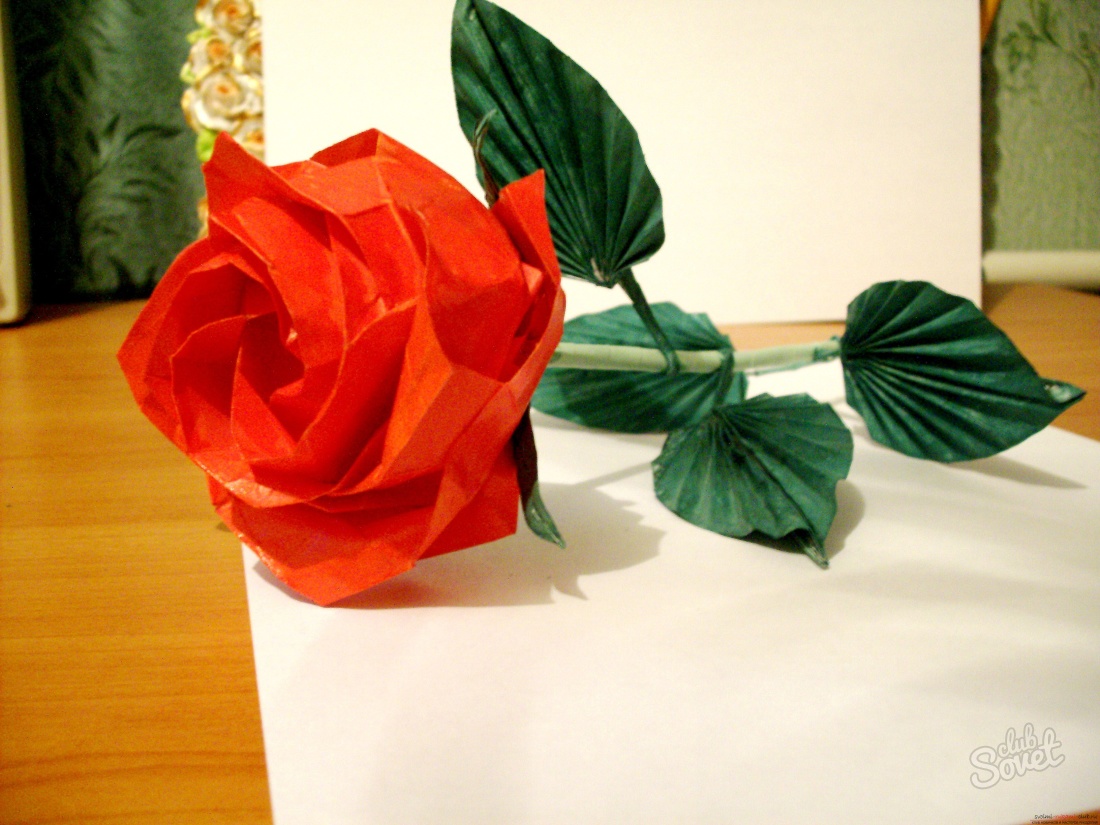 Kako napraviti papir ruža s vlastitim rukama