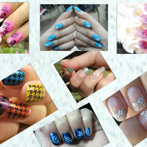 Stock Foto Stencils for manicure, how to use