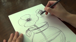 How to draw a vase