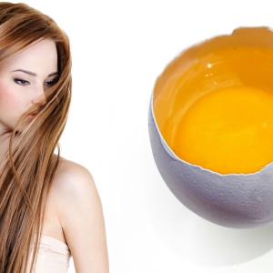 Fotografia de Stock Máscara de cabelo de yolk