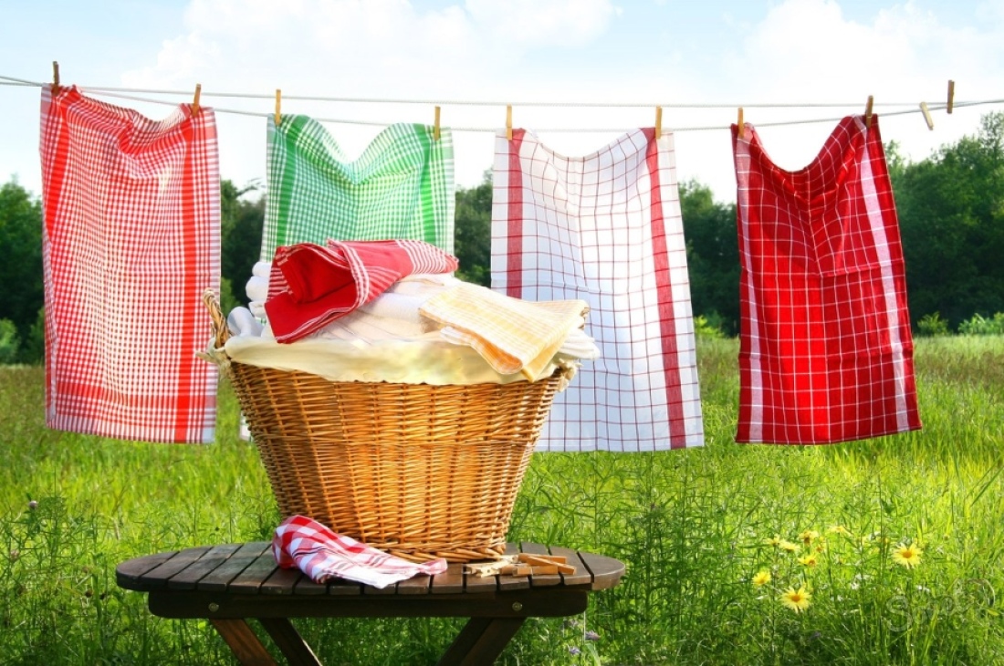 How to wash kitchen towels at home