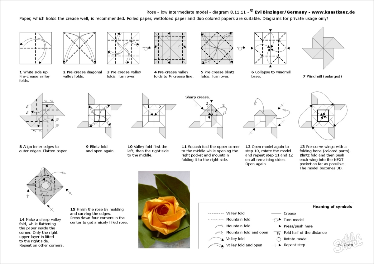 Kako napraviti origami cvijeće