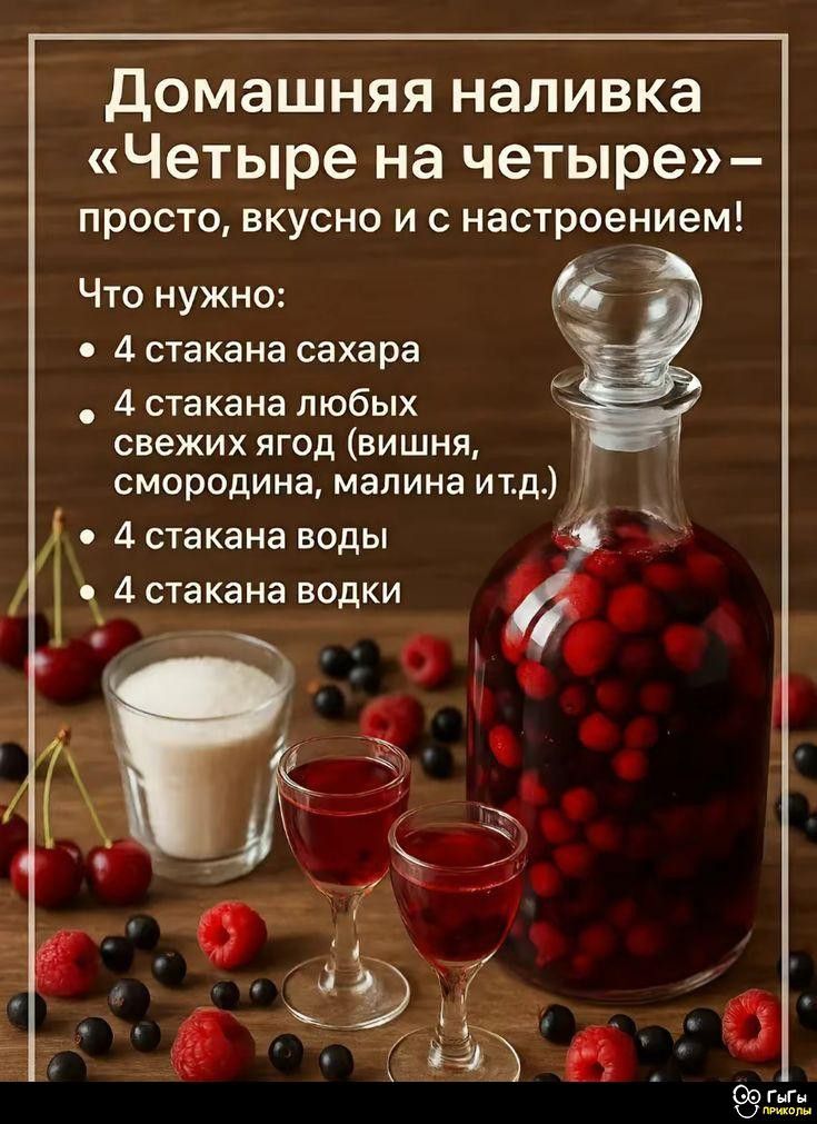 рецепт крепкой и сладкой наливки из черешни или вишни